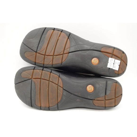 Clarks Unstructured Black Leather Casual Adjustable Loafers Shoes Women's 7.5 M - Picture 10 of 10